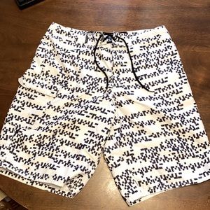 Medium Black and White Board Shorts